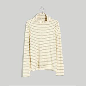 Whisper Cotton Turtleneck in Ronnie Stripe Small
